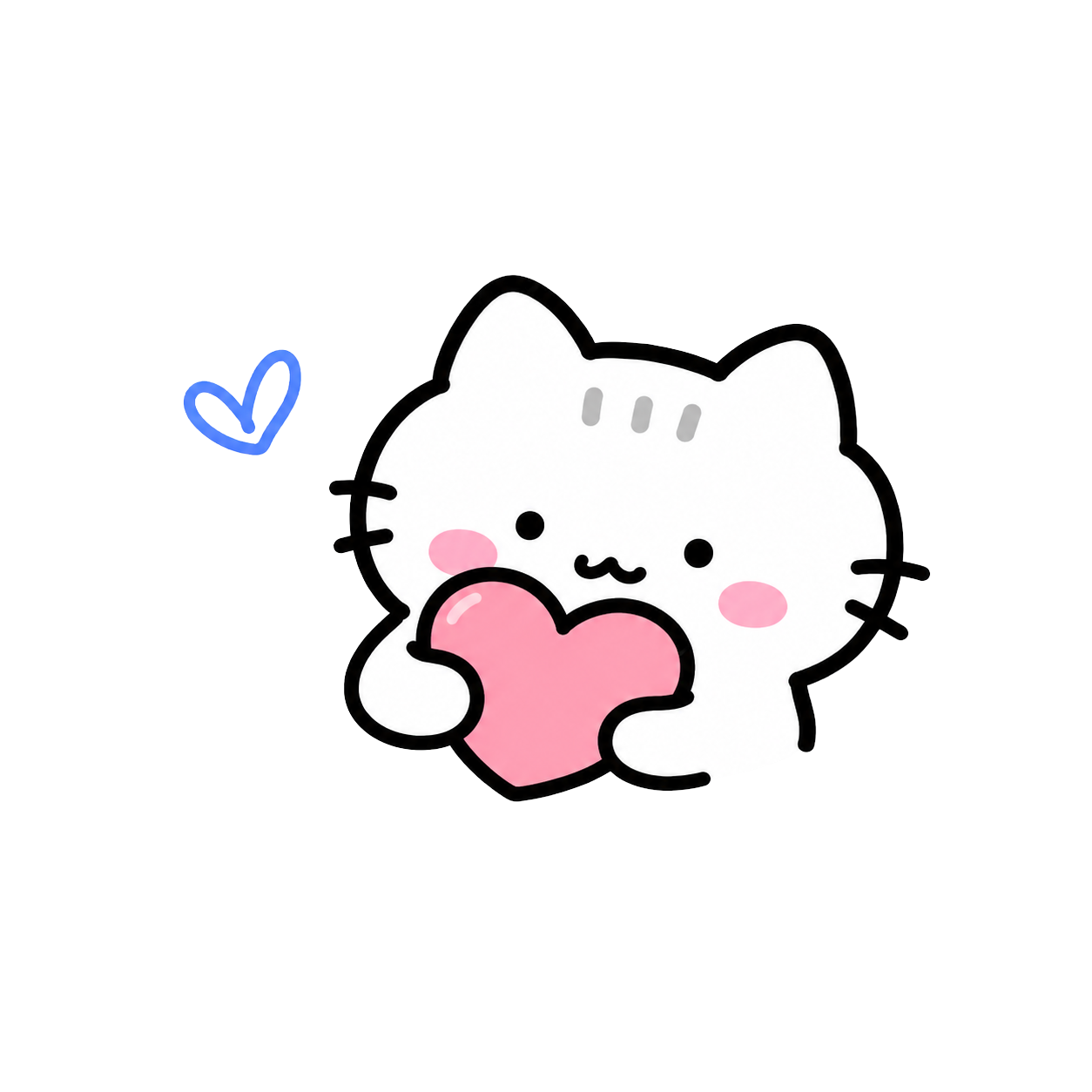 하트를 들고 있는 캣섭 고양이